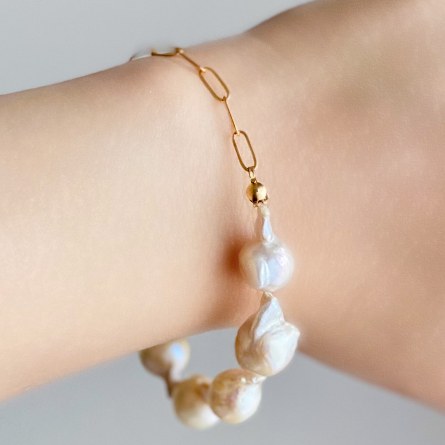 人魚の涙ブレスレット　ゴールド（14KGF）