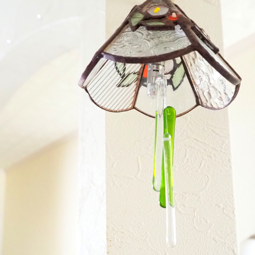 2wayステンドグラスのレトロな風鈴ランプ 風鈴 Unit Glass
