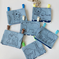 おしゃれなキッズの為の移動ポケット　動物　ゾウ 4枚目の画像