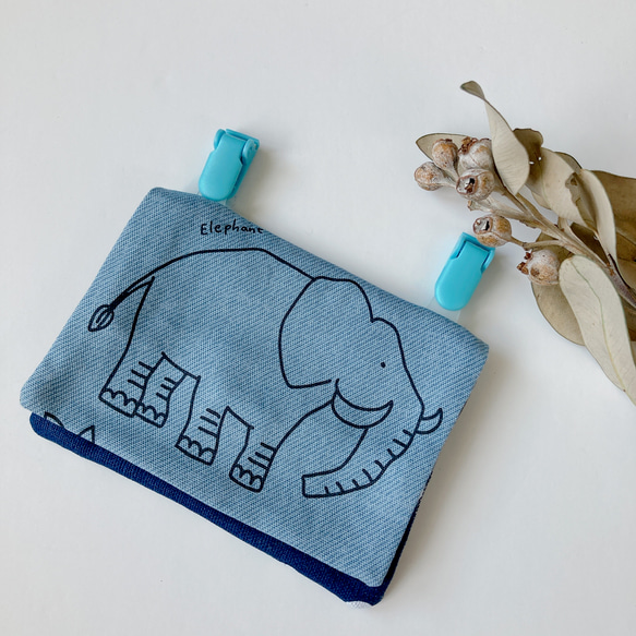 おしゃれなキッズの為の移動ポケット　動物　ゾウ 1枚目の画像