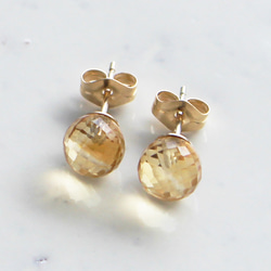 ✨十一月生日石✨ 黃水晶耳環 (K14GF) 第2張的照片
