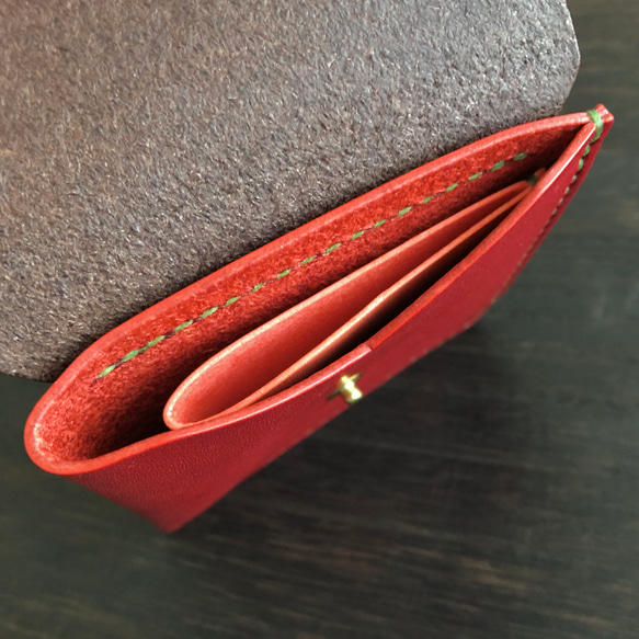 袋狀迷你皮夾和卡片包 | 紅色 x 巧克力 x 粉紅色 &lt;有貨&gt; 第3張的照片