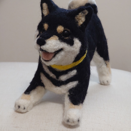 柴犬 羊毛 羊毛フェルト ハンドメイド 黒柴 羊毛フェルト allenkuro48