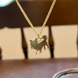 世界一小さな犬【真鍮】チワワのネックレス 2枚目の画像