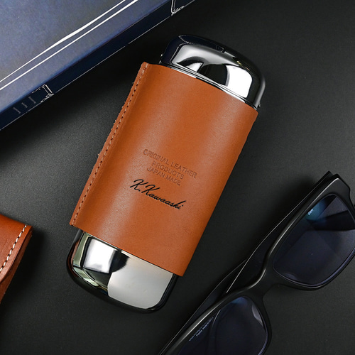 名入れ メガネケース ハード 革 レザー 栃木レザー ギフト プレゼント