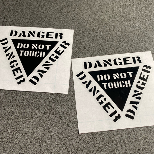 danger 三角 do not 】 ステッカー お得2枚セット 【カラー選択】送料