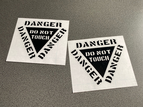 danger 三角 do not 】 ステッカー お得2枚セット 【カラー選択】送料