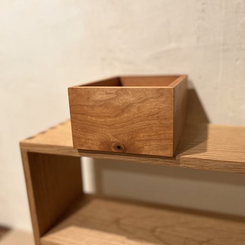端材で作った小箱二個セット ブラックチェリー無垢材 フリーボックス