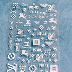 R】ロゴネイルシール10枚セット セルフネイル ブランド風ロゴ その他