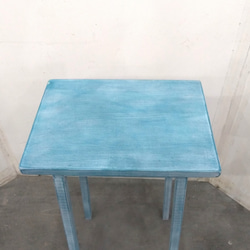 ブルーシャビーのサイドテーブル（花台）レギュラーサイズ 5枚目の画像