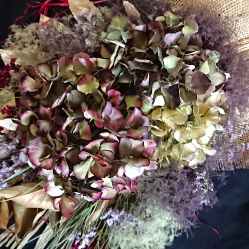 3.秋色紫陽花スワッグ 10.秋色紫陽花スワッグ