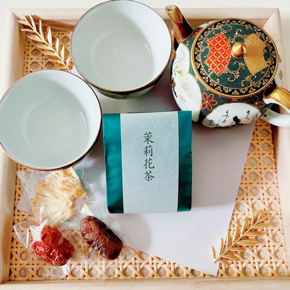 ジャスミン茶の高級品　台湾産　茉莉花茶（まつりか茶）　優しい香り　40g×1 カラフルパッケージ 3枚目の画像