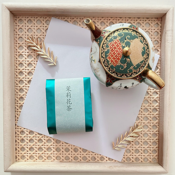 ジャスミン茶の高級品　台湾産　茉莉花茶（まつりか茶）　優しい香り　40g×1 カラフルパッケージ 1枚目の画像