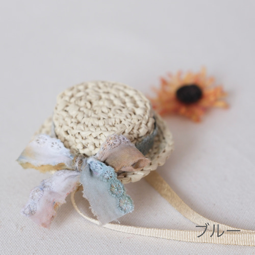 向日葵の麦わら帽子 猫/ペットのアクセサリー ペット服・アクセサリー