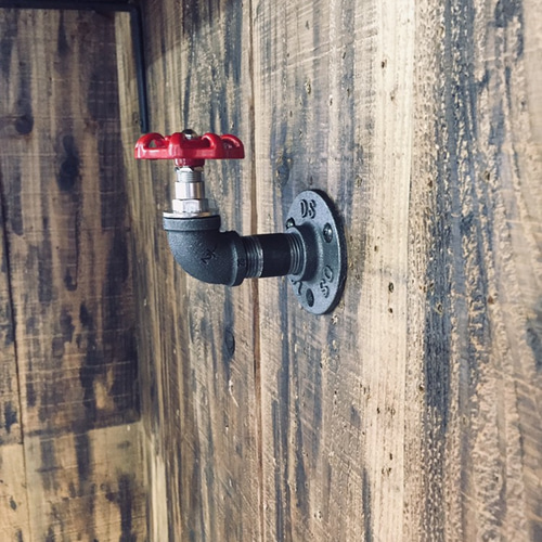 cream.70 ガス管フック 2個セット インダストリアル バルブフック 6