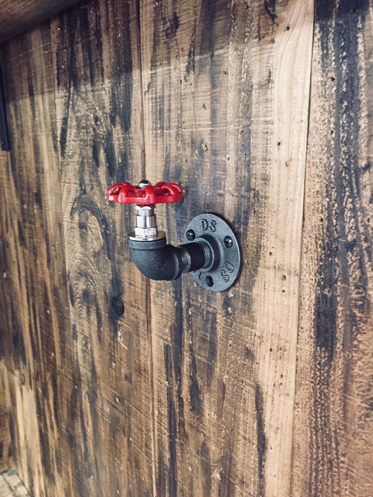 cream.70 ガス管フック 2個セット  インダストリアル  バルブフック 6