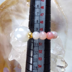 珍しい天珠さん❣まっ白な星空天珠さん❣満点天珠さんのリング、指輪 3枚目の画像