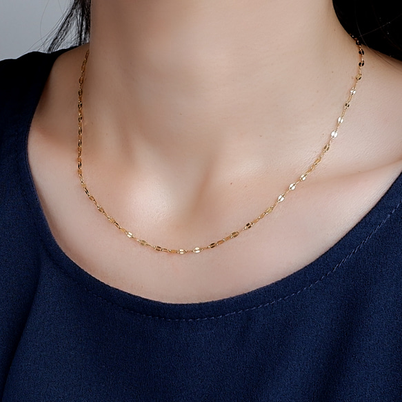 ペタルチェーン ネックレス｜サージカルステンレス つけっぱなし ゴールド シルバー 秋冬新作2025 6枚目の画像