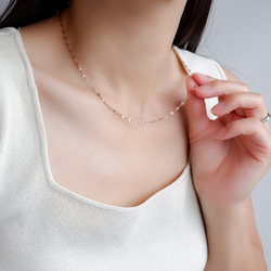 ペタルチェーン ネックレス｜サージカルステンレス つけっぱなし ゴールド シルバー 秋冬新作2025 11枚目の画像