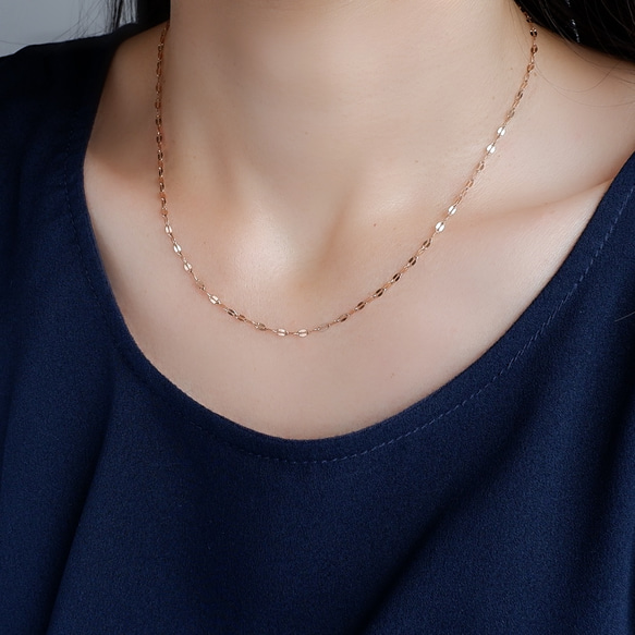 ペタルチェーン ネックレス｜サージカルステンレス つけっぱなし ゴールド シルバー 秋冬新作2025 13枚目の画像