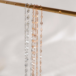 ペタルチェーン ネックレス｜サージカルステンレス つけっぱなし ゴールド シルバー 秋冬新作2025 16枚目の画像