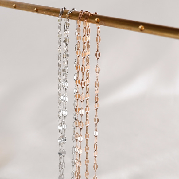 ペタルチェーン ネックレス｜サージカルステンレス つけっぱなし ゴールド シルバー 秋冬新作2025 16枚目の画像