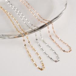 ペタルチェーン ネックレス｜サージカルステンレス つけっぱなし ゴールド シルバー 秋冬新作2025 17枚目の画像