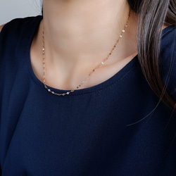 ペタルチェーン ネックレス｜サージカルステンレス つけっぱなし ゴールド シルバー 秋冬新作2025 14枚目の画像