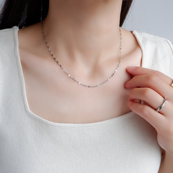 ペタルチェーン ネックレス｜サージカルステンレス つけっぱなし ゴールド シルバー 秋冬新作2025 10枚目の画像