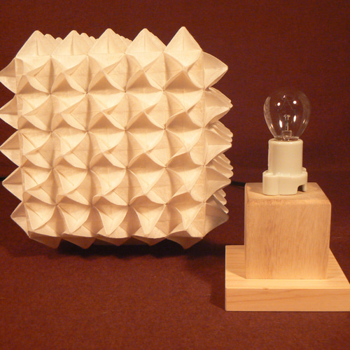 和紙の手作りランプシェード 美濃和紙使用 [折] 1-1 どこにもない癒し