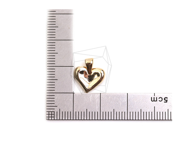 PDT-2703-G【2個入り】ハートペンダント,Heart Pendant/11mm X 13mm 5枚目の画像