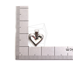 PDT-2703-R【2個入り】ハートペンダント,Heart Pendant/11mm X 13mm 5枚目の画像