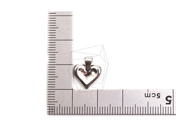 PDT-2703-R【2個入り】ハートペンダント,Heart Pendant/11mm X 13mm 5枚目の画像