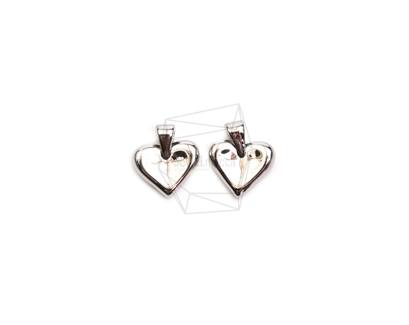 PDT-2703-R【2個入り】ハートペンダント,Heart Pendant/11mm X 13mm 1枚目の画像