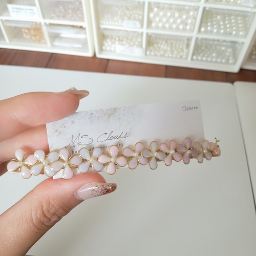 ピンク紫陽花のバレッタ 特価SALE 髪飾り・ヘアアクセサリー】紫陽花－ローズピンク・バレッタ