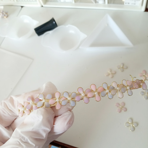 大きめバレッタ】ピンク系紫陽花のバレッタ♡ プレゼント 母の日