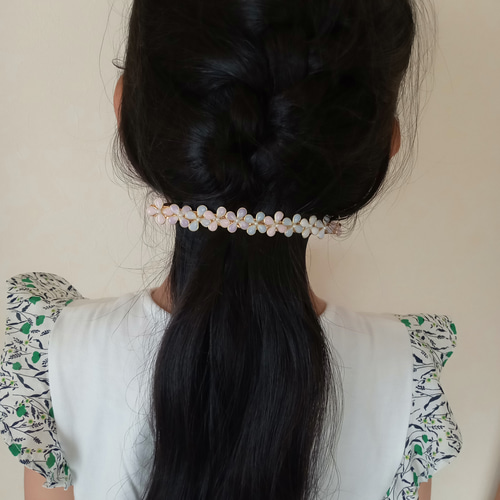 大きめバレッタ】ピンク系紫陽花のバレッタ♡ プレゼント 母の日