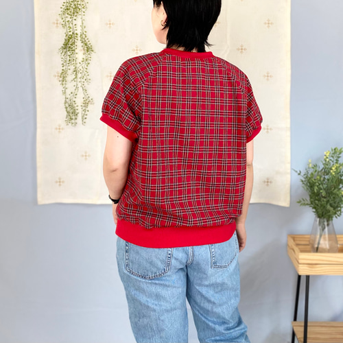 チェック柄 赤 スリーブ 【公式通販】