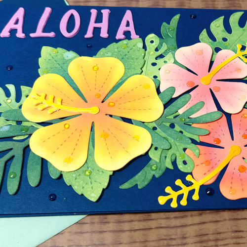 手作りハワイアンカード メッセージカード Na.no.hana_make 通販