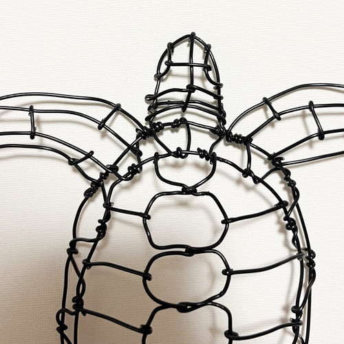 ウミガメ うみがめ 海亀 立体 壁掛け ワイヤーアート