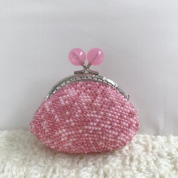 ビーズがま口ハンドメイド☆口金セミオーダー☆選べる留め具 