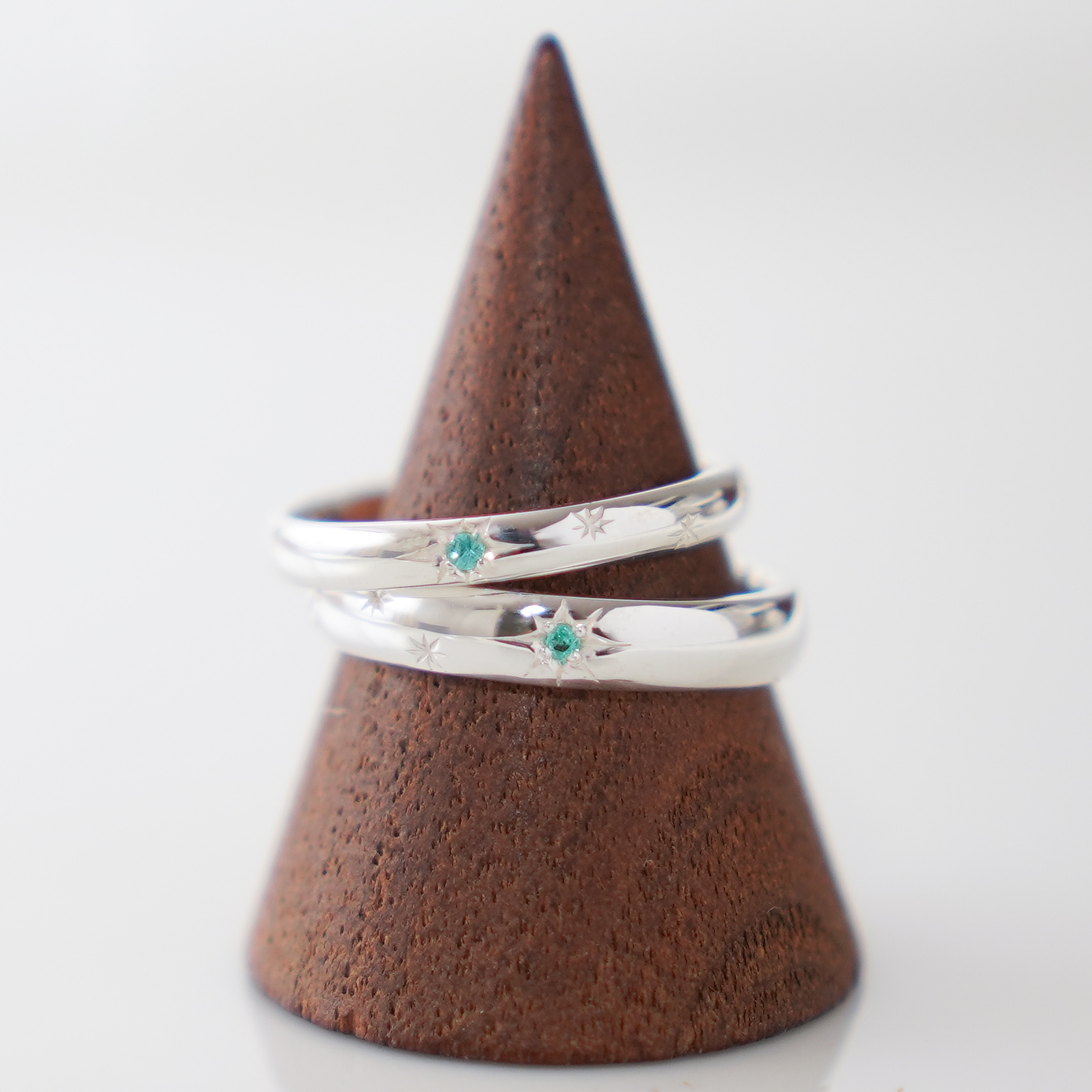 【再販】パライバトルマリンの月と星のリング シルバー《送料無料》