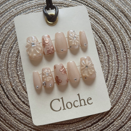 ぷっくりフラワーネイル/マグネットネイル/フラワーネイル