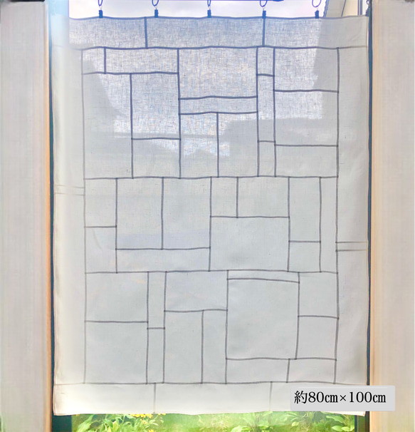 ポジャギ フレンチリネン 暖簾スタイル 韓国】ポジャギ、オクサ