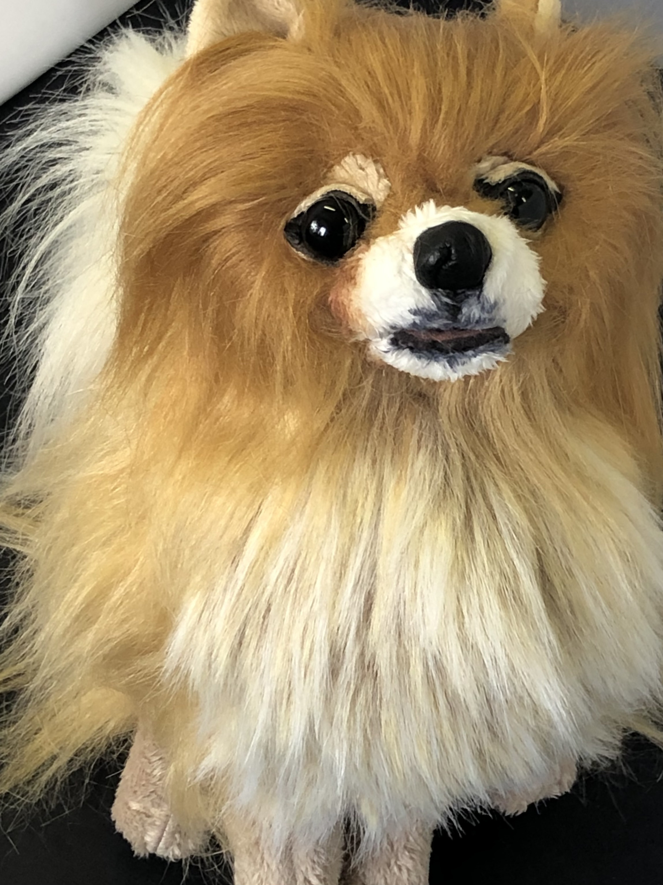 ポメラニアン ぬいぐるみ リボン付き 犬 ぬいぐるみ もふもふリボン付きポメラニアンぬいぐるみ