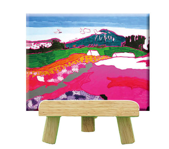 キャンバス複製画　芝桜と富士山　WATANABE Kaede　 #atelier QUOKKA（アトリエ　クオッカ） 1枚目の画像