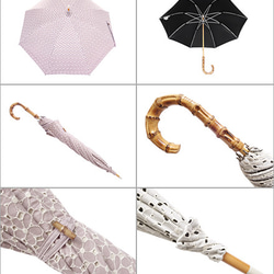 CLASSICO　完全遮光　100% 日傘　フラワー 刺繍 二重張り　バンブーハンドル 4枚目の画像