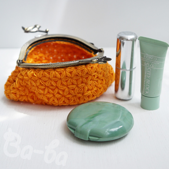 Ba-ba handmade Jasmine Stitch crochet coinpurse No.C1685 第5張的照片