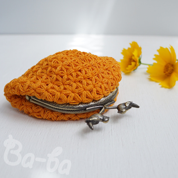 Ba-ba handmade Jasmine Stitch crochet coinpurse No.C1685 第4張的照片