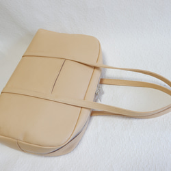 牛革 A4ファイル対応 軽量 薄マチ セミショルダーボストンバッグ